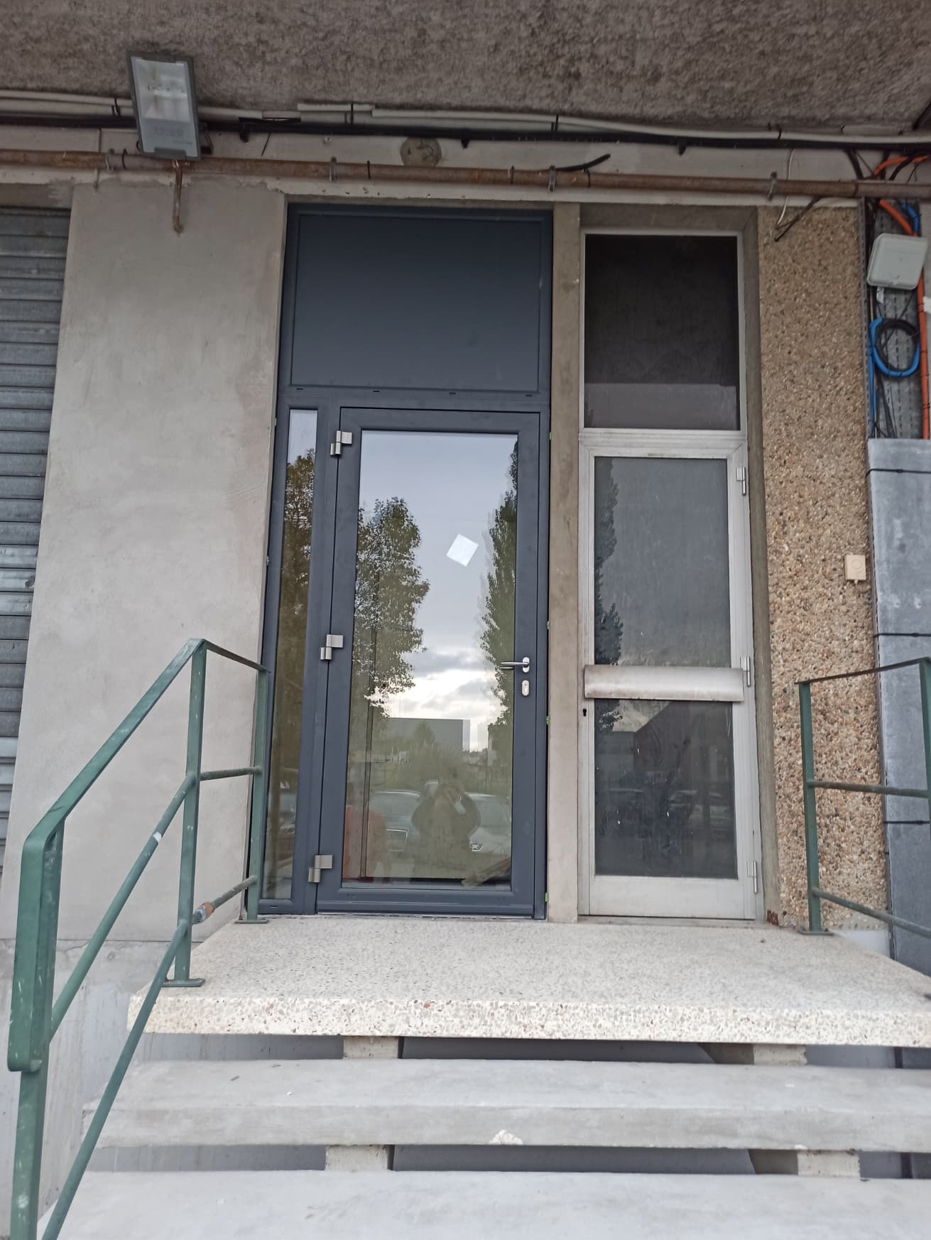 Réalisation Porte d'entrée ALU anthracite