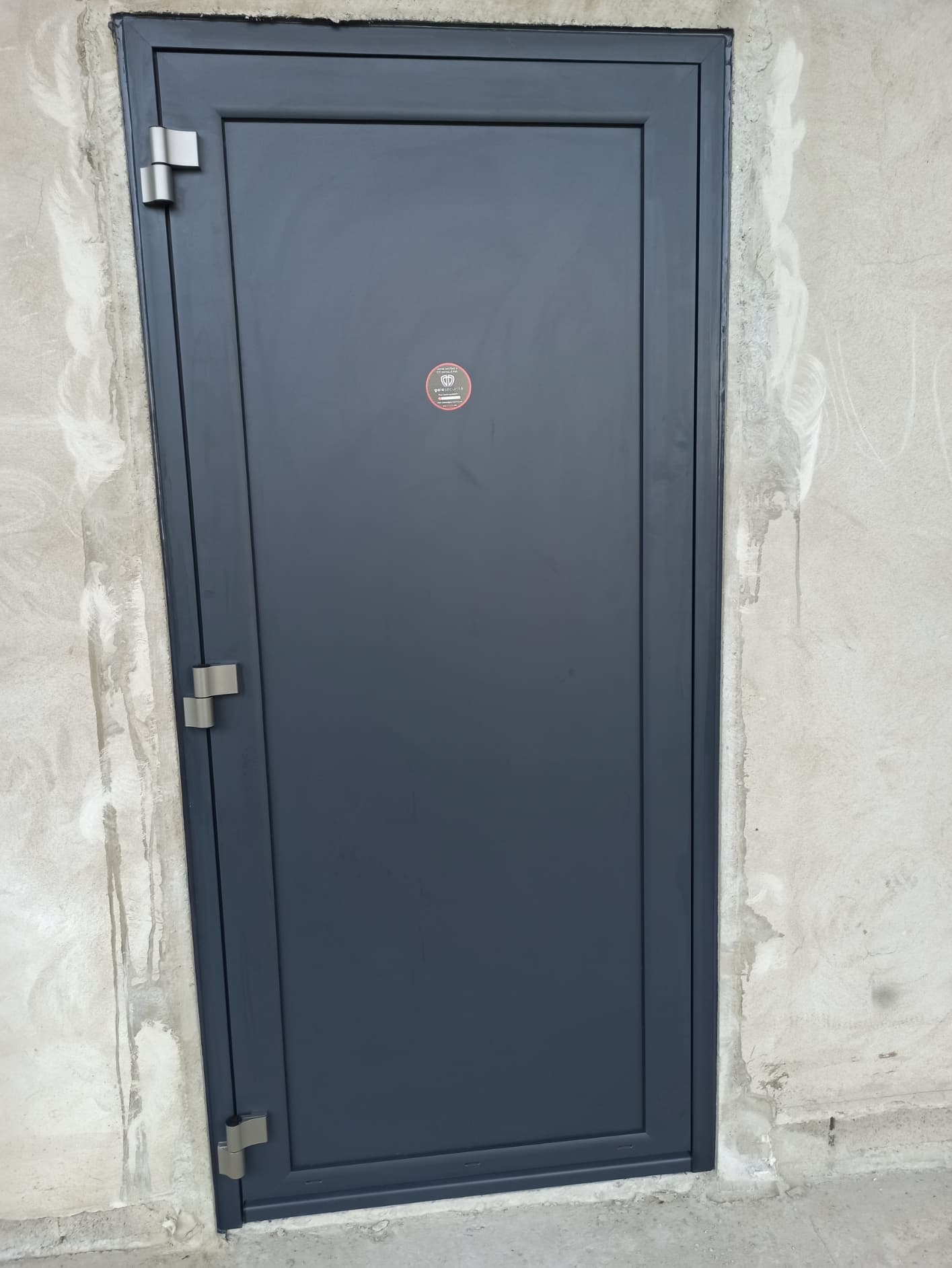 Réalisation Porte d'entrée bois-alu bicolore